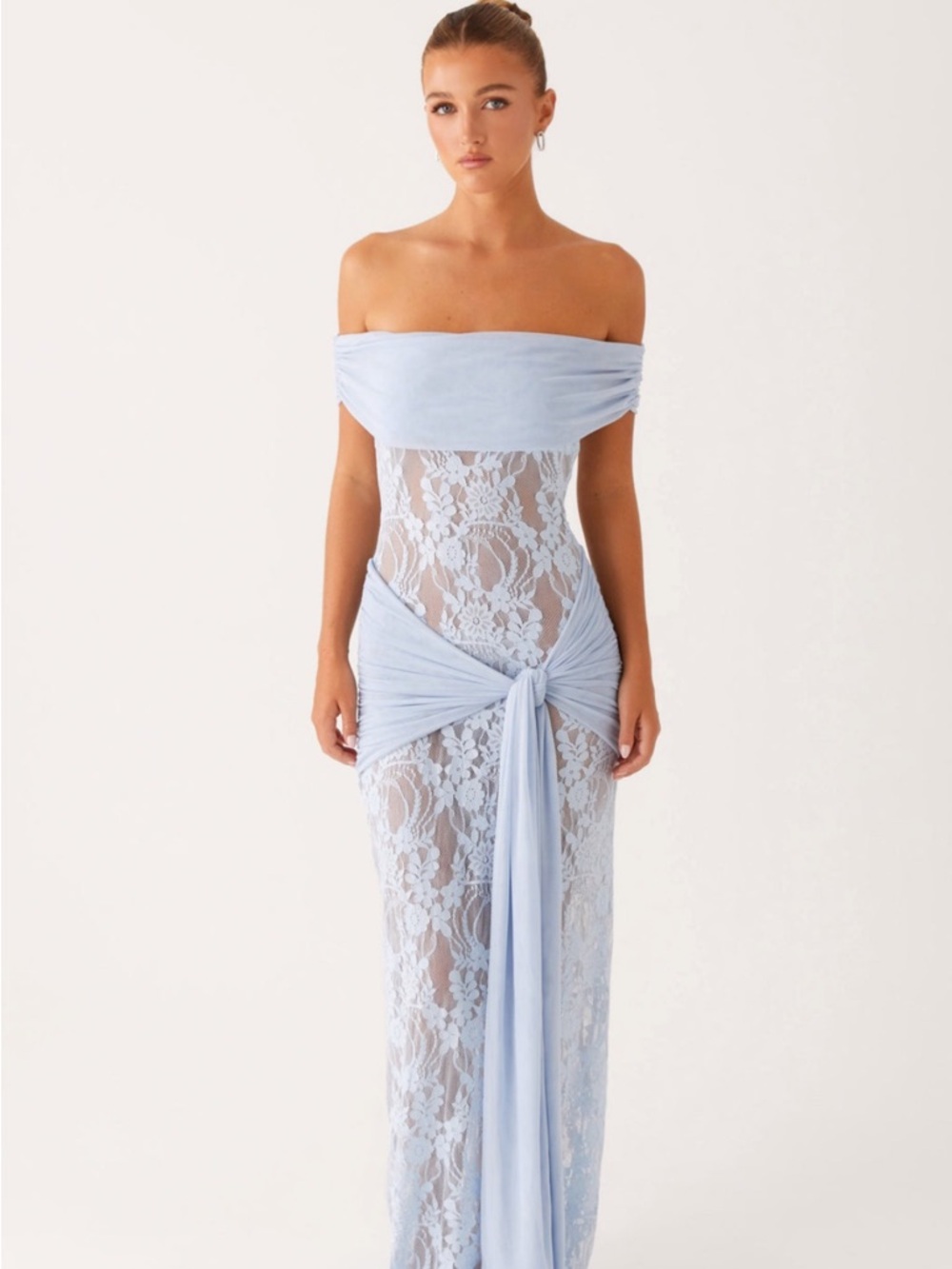 Peppermayo Gracie Twist Maxi Dress - Blue